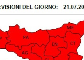 Protezione civile, allerta rossa domani in Sicilia per rischi incendio