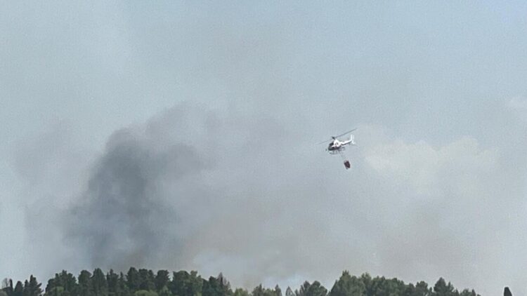 Fiamme ad Enna bassa, avanzano verso ospedale