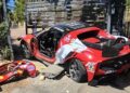 Auto contro struttura all’arrivo della Coppa Nissena, tre feriti